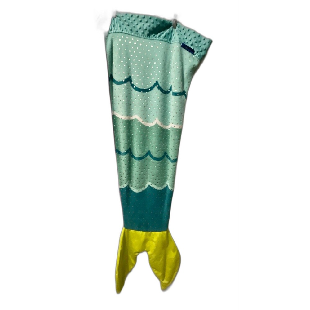 Mermaid Tail wearable Blanket - Blankie tails Green and yellow for teen
